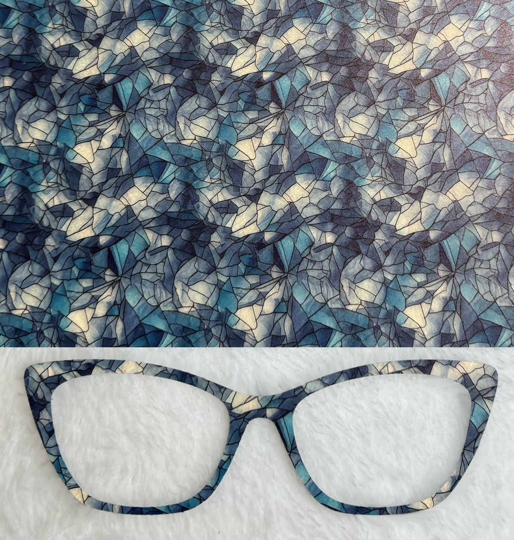 Opaque Blue Cracked