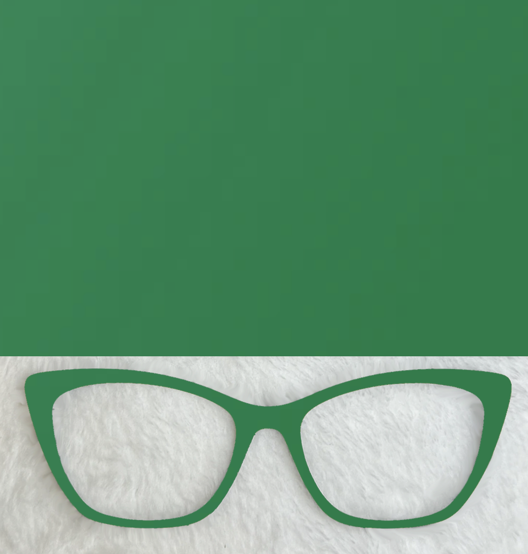 Mirrored Solid Clover Green