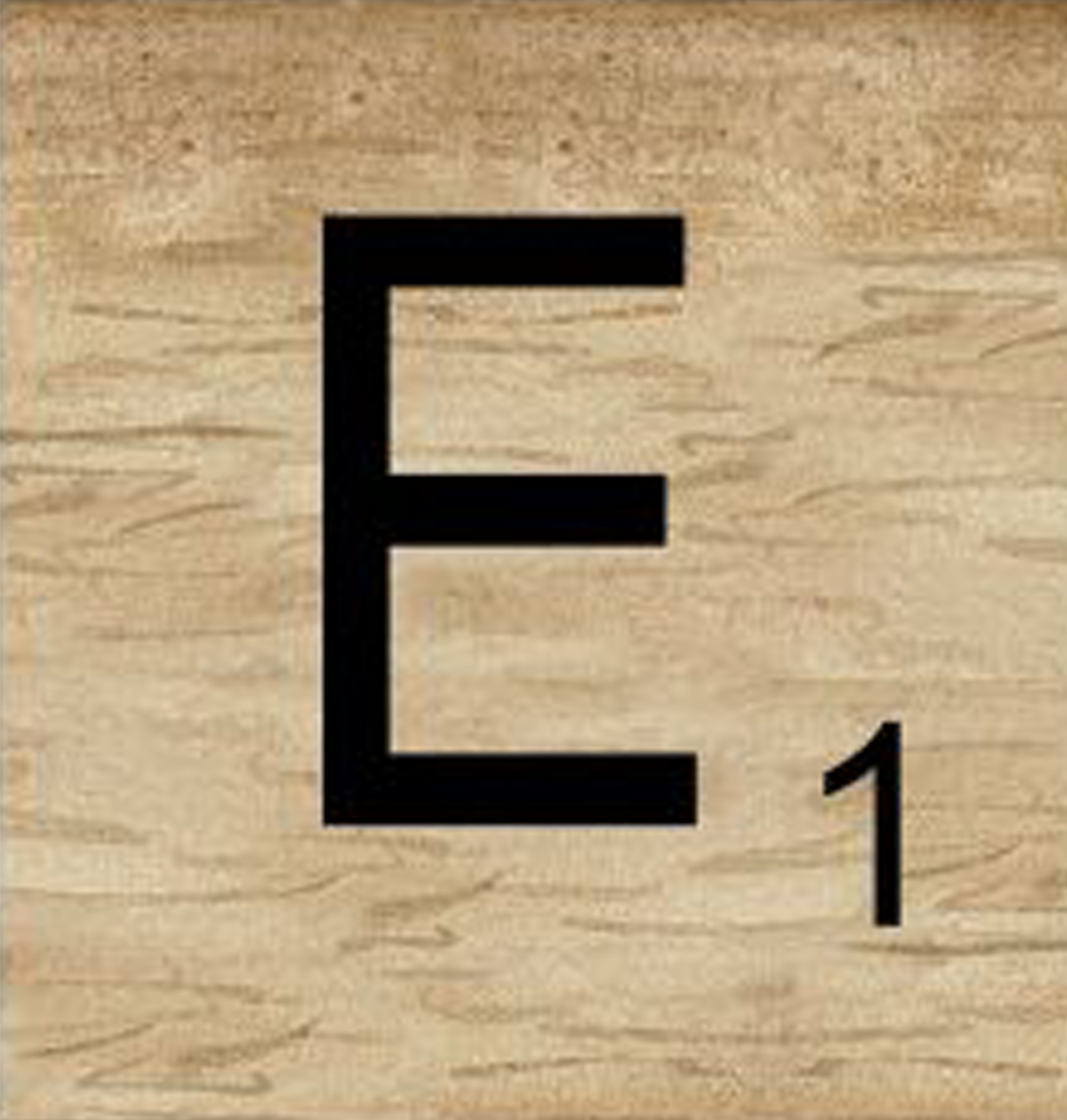 8x8 Scrabble Letters | E