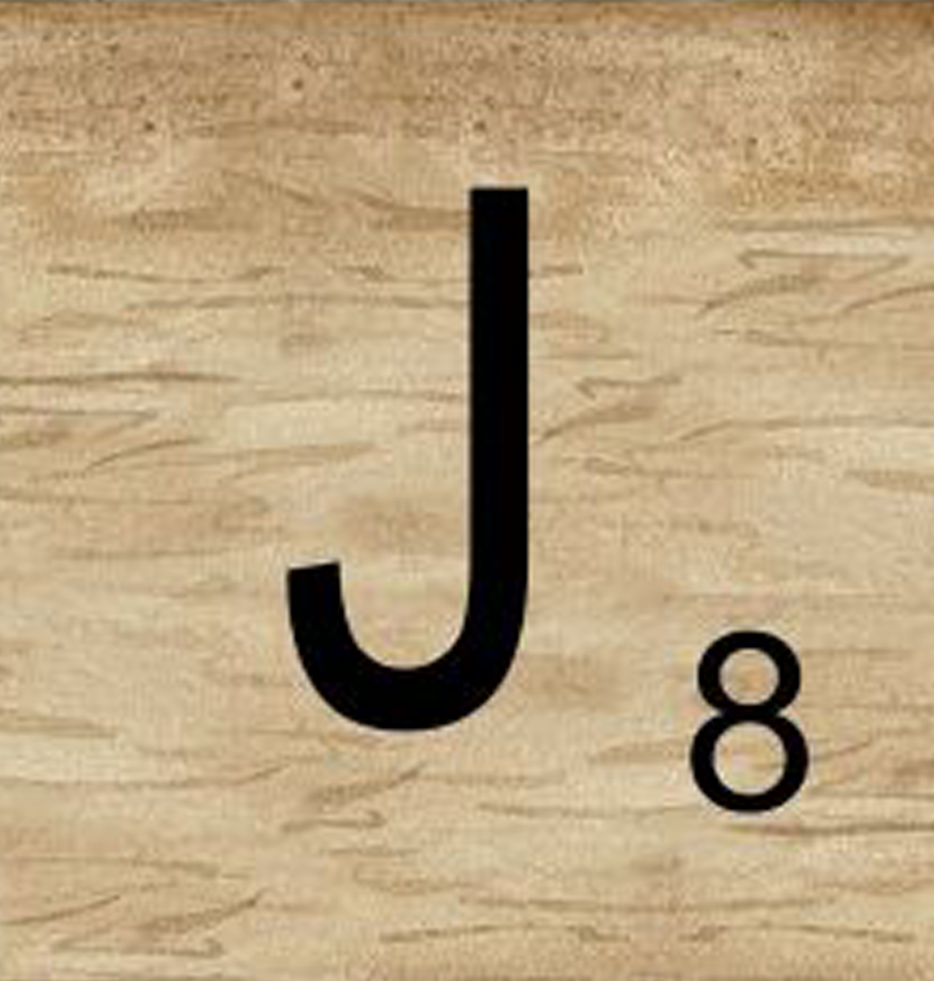 8x8 Scrabble Letters | J