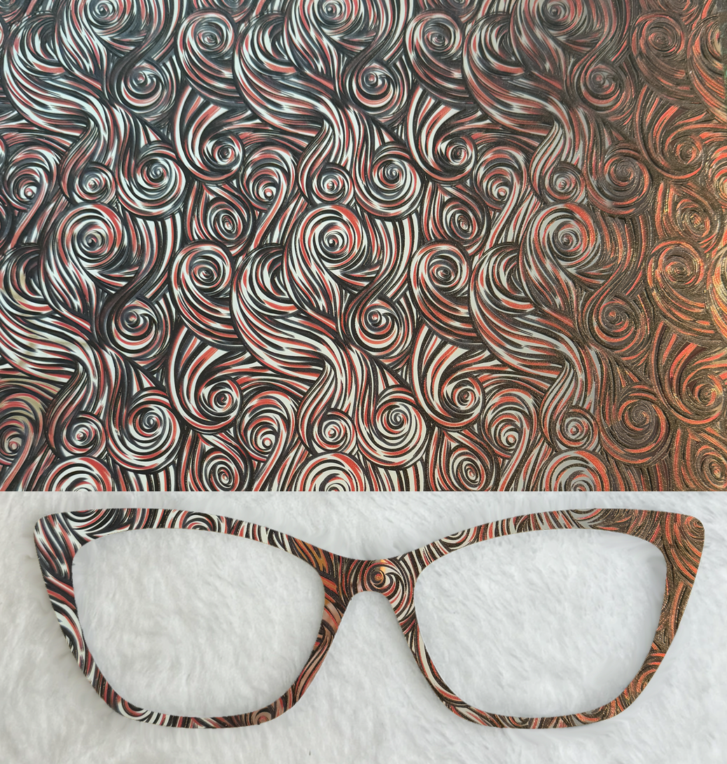 Mirrored Red and Black Swirls