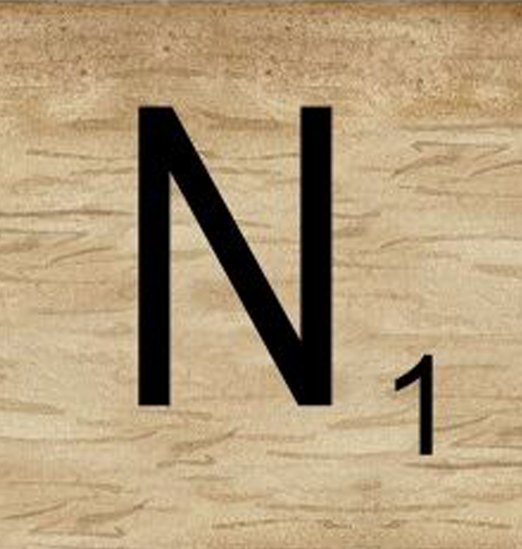 8x8 Scrabble Letters | N