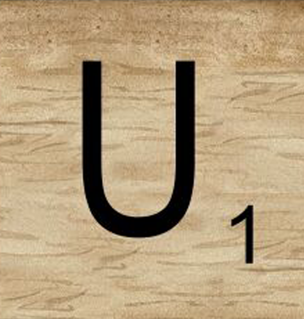 8x8 Scrabble Letters | U