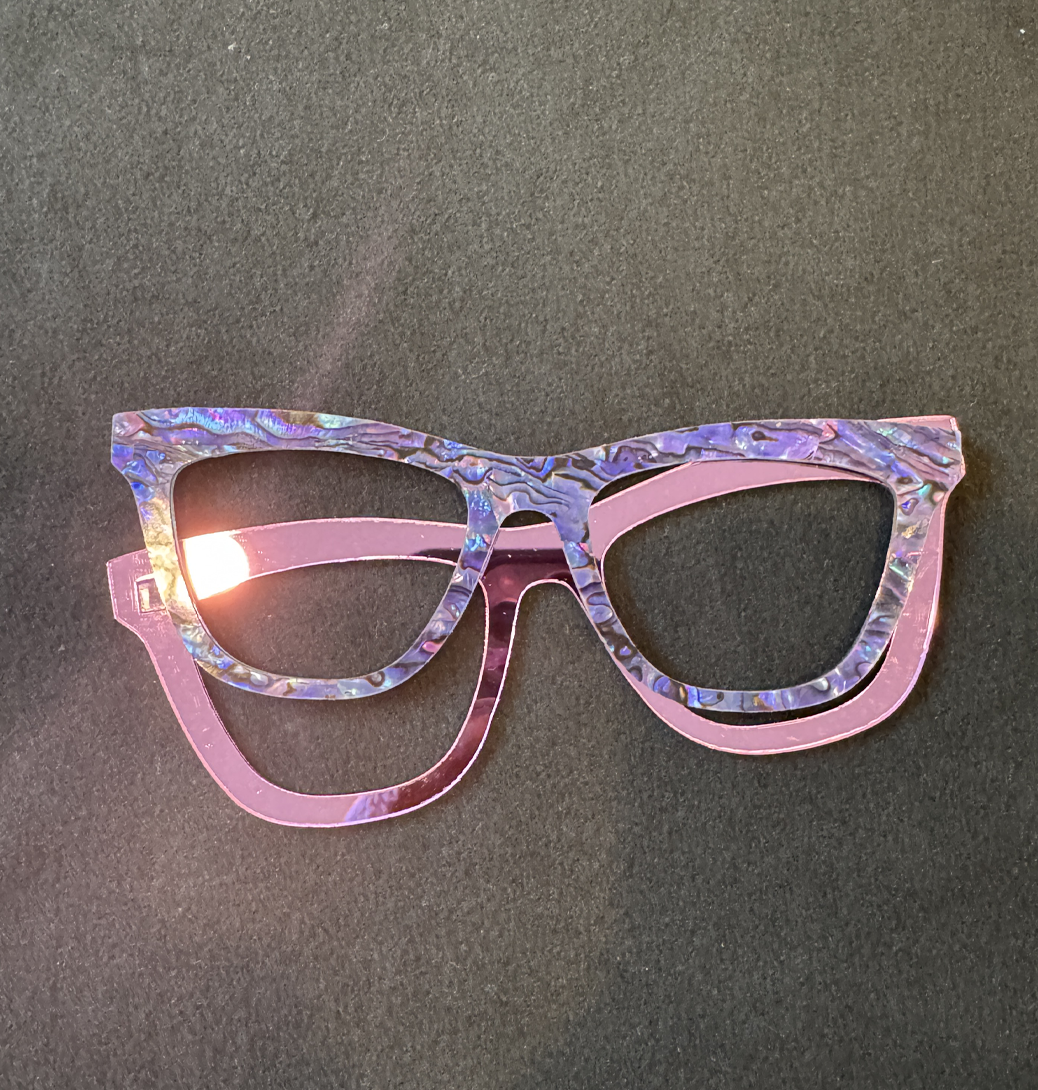 Harper | Royal Abalone Stacked over Lavender Mirror