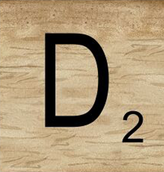 8x8 Scrabble Letters | D