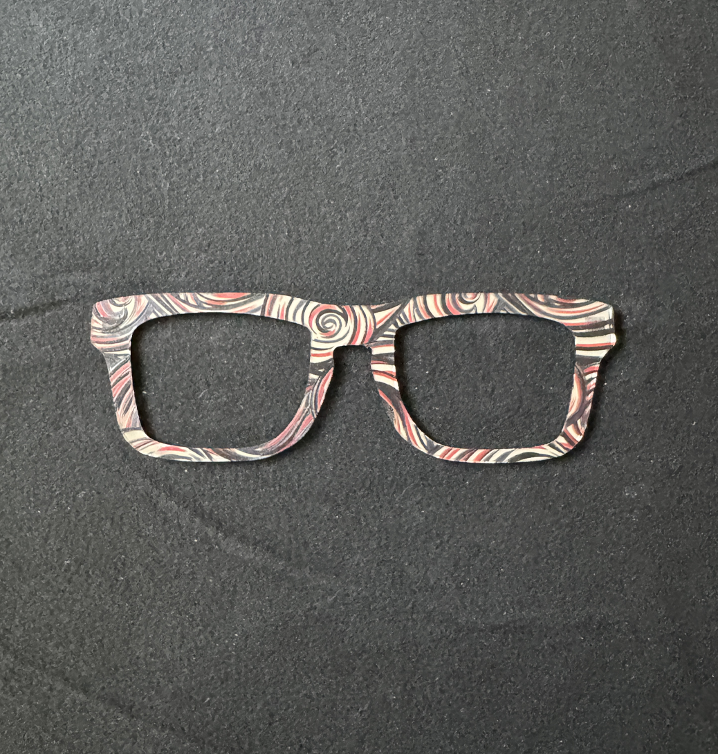 Drew | Black and Red Swirls