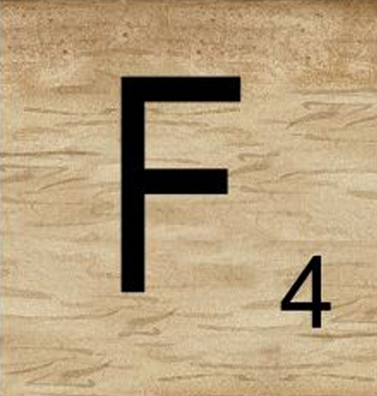 8x8 Scrabble Letters | F