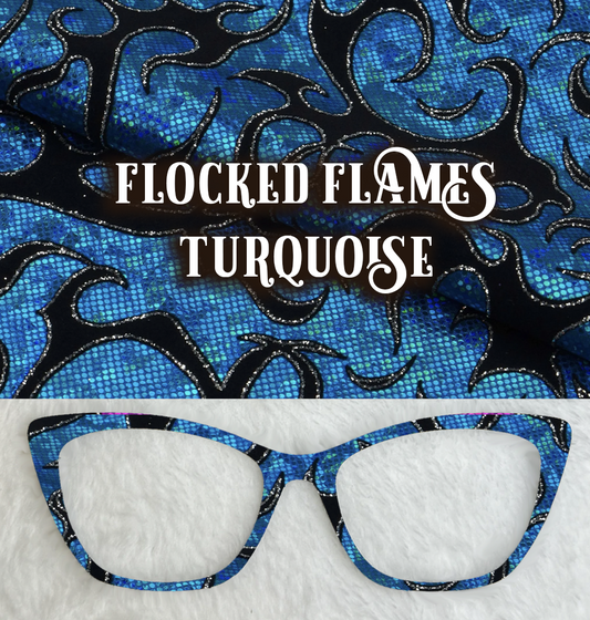Flocked Flames | Turquoise