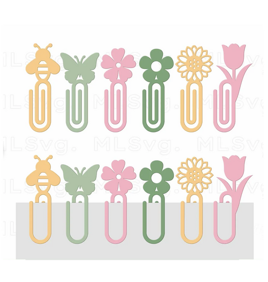 Flower Bookmarks | 6 Designs | 12 Units