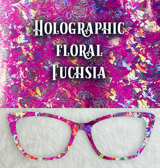 Holographic Floral | Fushsia