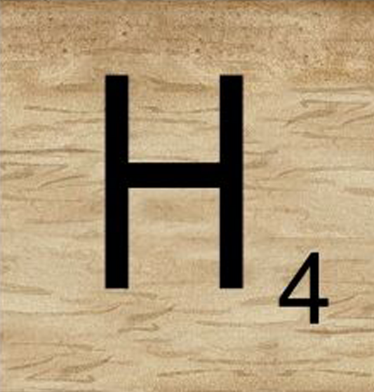 8x8 Scrabble Letters | H