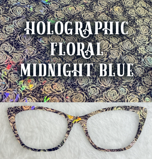 Holographic Floral | Midnight Blue