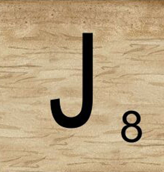 8x8 Scrabble Letters | J