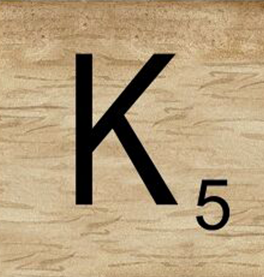 8x8 Scrabble Letters | K