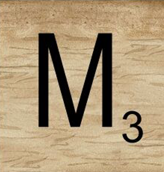 8x8 Scrabble Letters | M