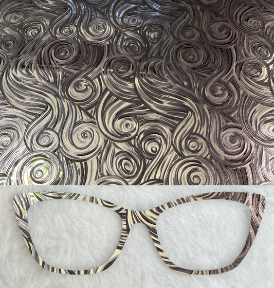Mirrored Black and Gray Swirls
