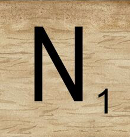 8x8 Scrabble Letters | N