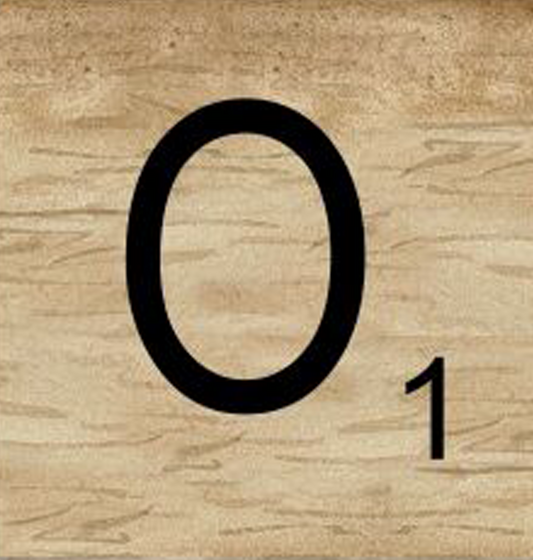 8x8 Scrabble Letters | O