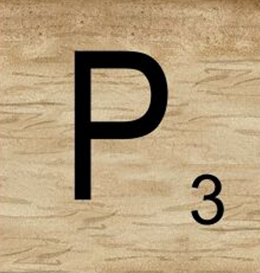 8x8 Scrabble Letters | P
