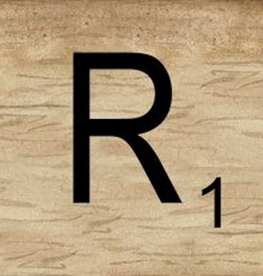 8x8 Scrabble Letters | R