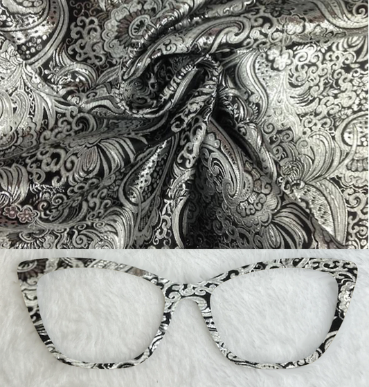 Palooza Brocade | Metallic Silver | Black