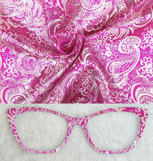 Palooza Brocade | Metallic Silver | Fuchsia