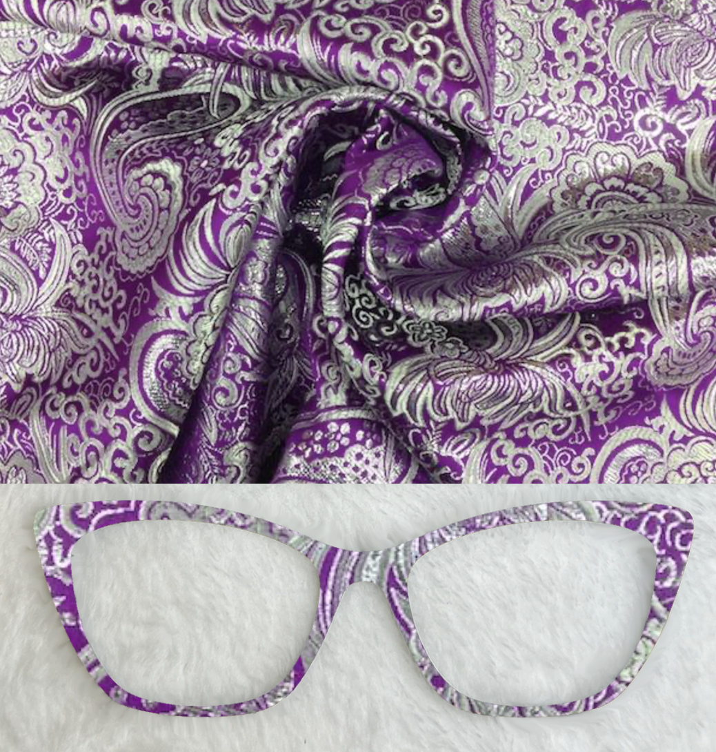 Palooza Brocade | Metallic Silver | Purple