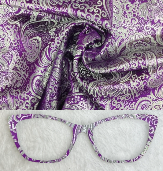 Palooza Brocade | Metallic Silver | Purple