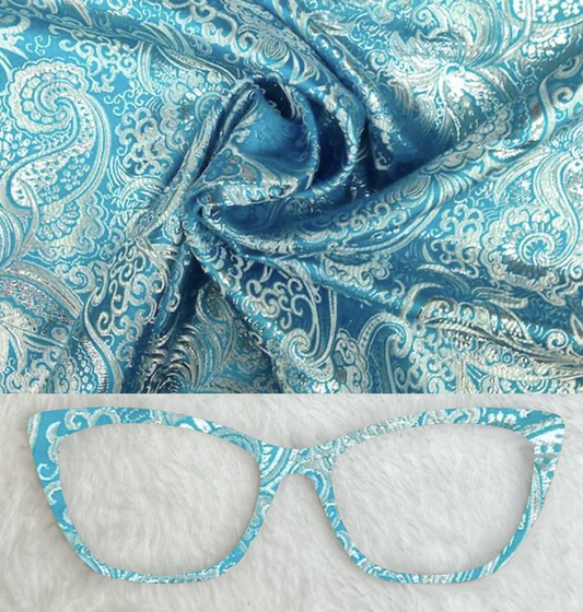 Palooza Brocade | Metallic Silver | Teal
