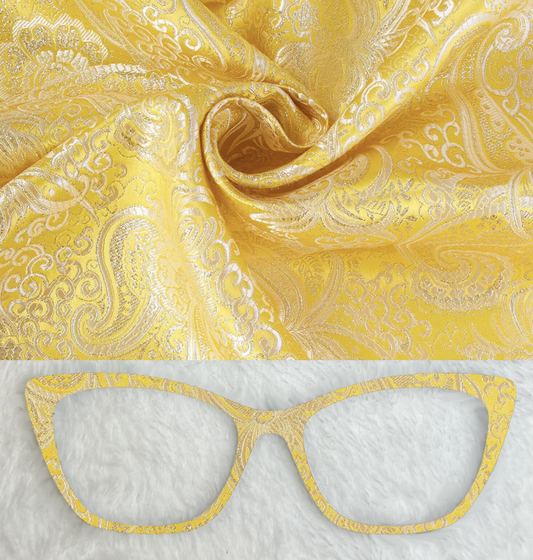 Palooza Brocade | Metallic Silver | Yellow