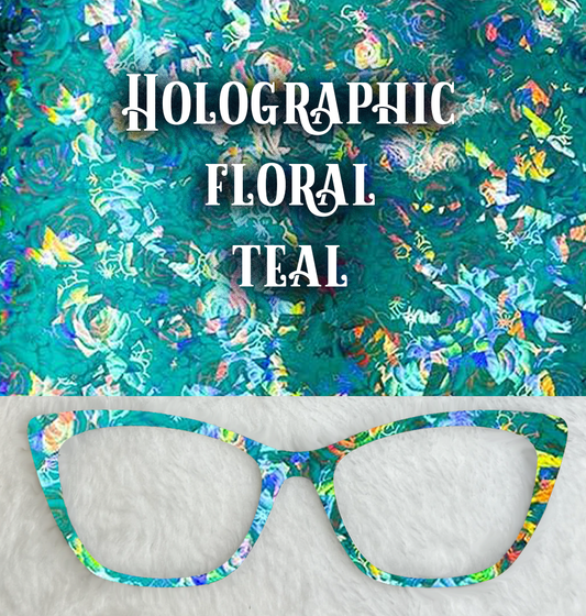 Holographic Floral | Teal