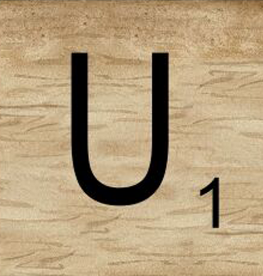 8x8 Scrabble Letters | U