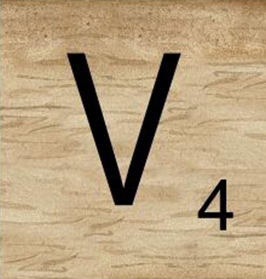 8x8 Scrabble Letters | V