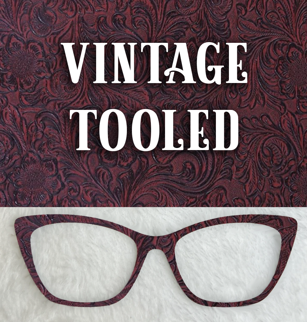 Vintage Tooled Faux | Burgundy