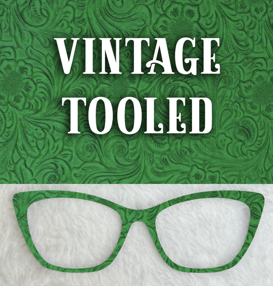 Vintage Tooled Faux | Green