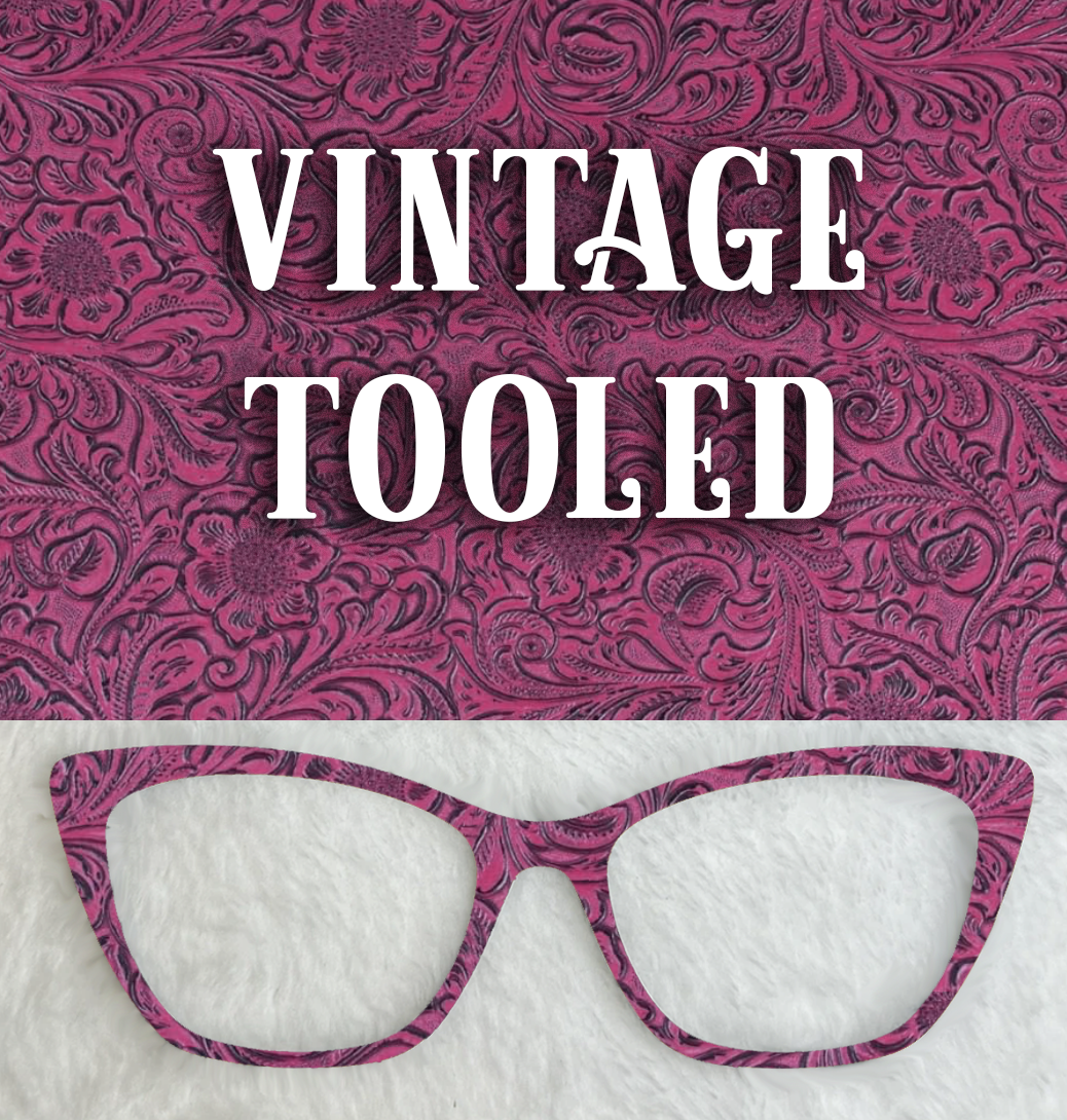 Vintage Tooled Faux | Fuchsia