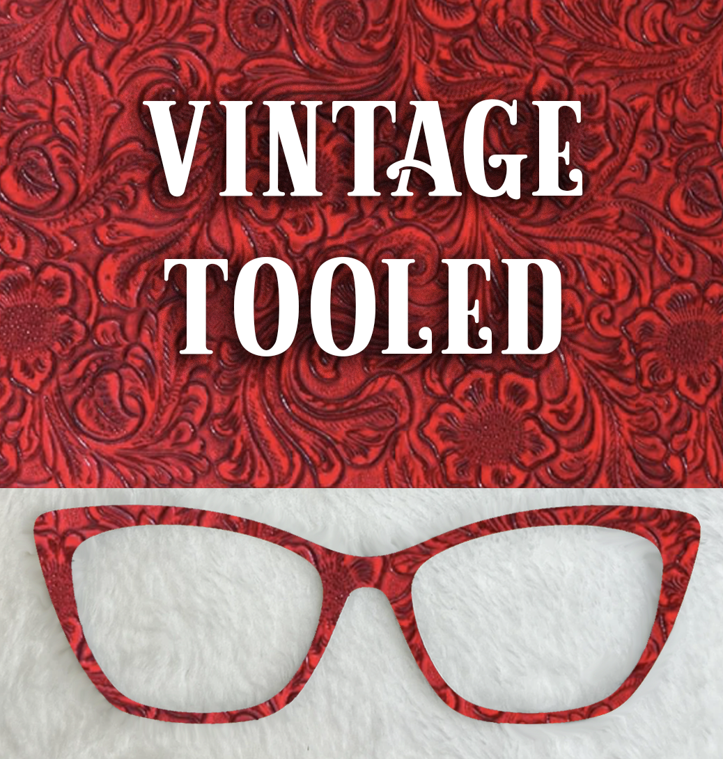 Vintage Tooled Faux | Red