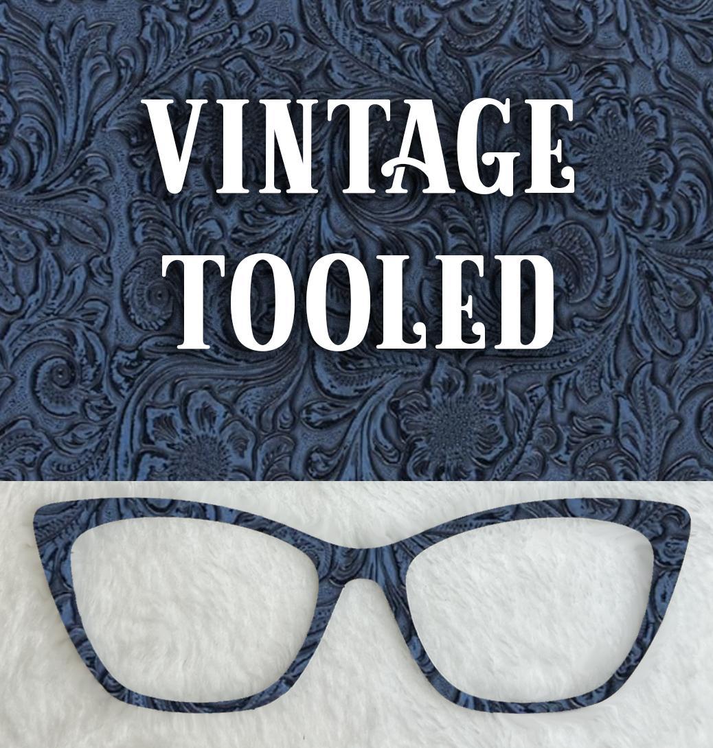 Vintage Tooled Faux | Smokey Blue