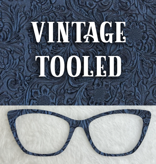 Vintage Tooled Faux | Smokey Blue