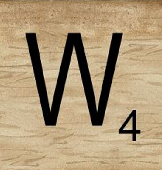 8x8 Scrabble Letters | W